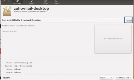 Ứng dụng Zoho Mail Desktop Lite Client